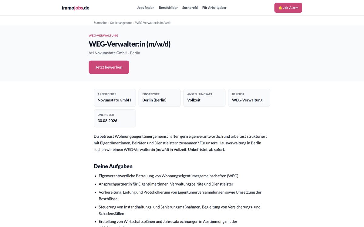 Beispiel einer Stellenanzeige